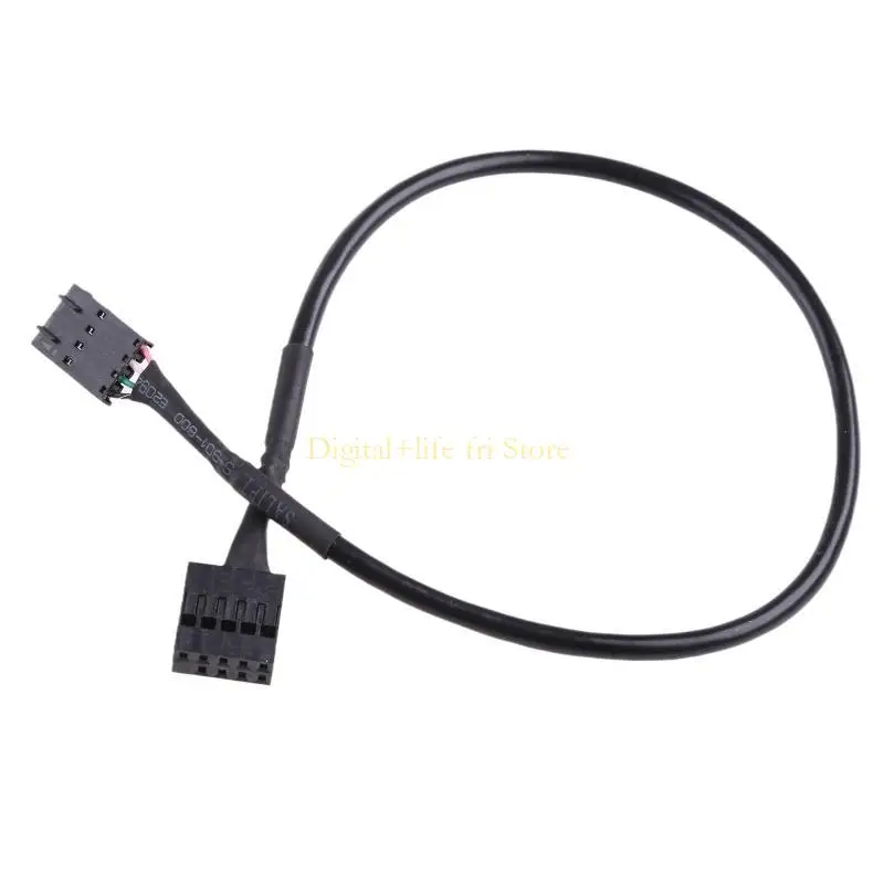 E06D 9pin USB Header Male 1 to 2 Female Extension Card USB 2.0 Splitter Cable Connector for Motherboard, Adapter Port