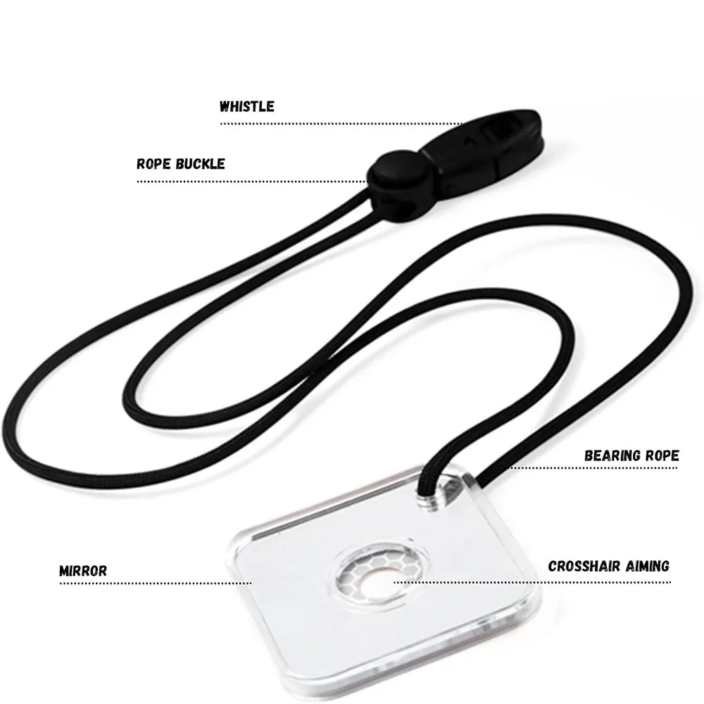 Survival Signal Mirror Sunlight Reflector for Hiking Camping Emergencies First Aid image 6