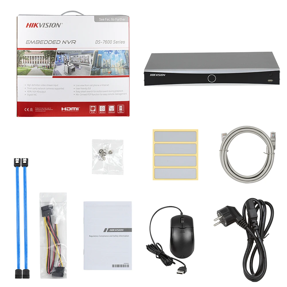 Hikvision 8-ch 1U 8 POE AcuSense 4K NVR Facial Recognition, Perimeter Protection, Motion Detection, AcuSearch DS-7608NXI-I2/8P/S