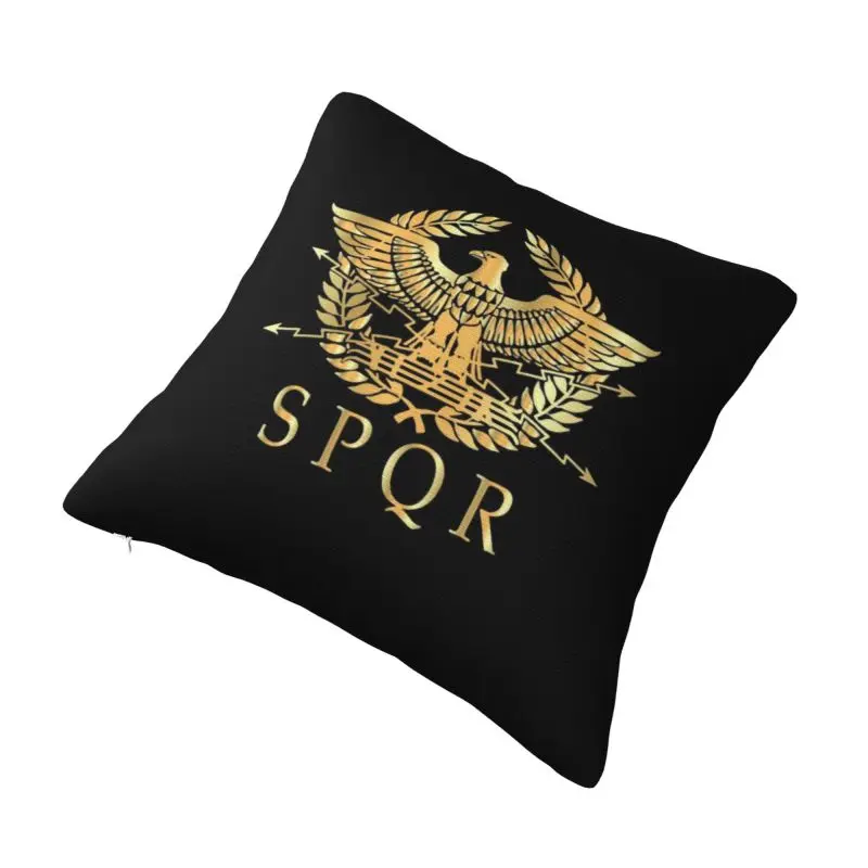 Custom Vintage Gold Roman Empire Byzantine Eagle Emblem Throw Pillow Case Rome SPQR Nordic Cushion Cover Velvet Pillowcase