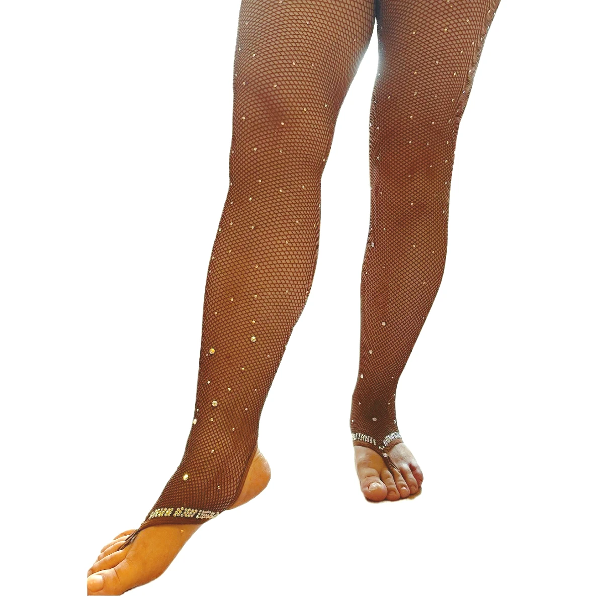 

Latin Tights Women Professional Fishnet Tights Ballroom&Latin Dance Hard Yarn Elastic Latin Stockings Pantyhose Open Toes