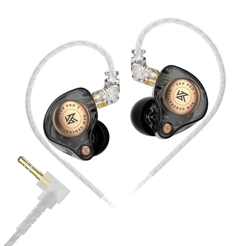 KZ EDX PRO2 Dynamische in-ear oortelefoon IEMs Monitor Headset Bedrade oordopjes HIFI Muziekoortelefoon Afneembare kabel 3,5 mm / TypeC-stekker