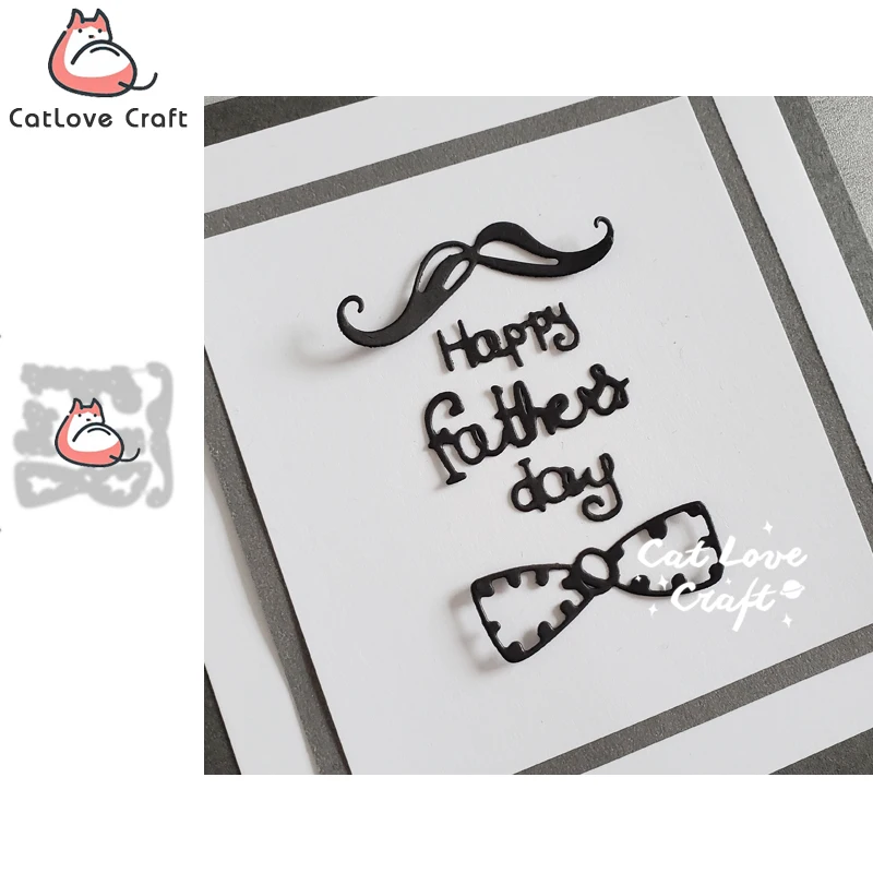 

Catlove Father's Day Metal Cutting Dies Scrapbooking Mold Knife Stencil Die Cuts Card Making DIY Craft Embossing New Dies For