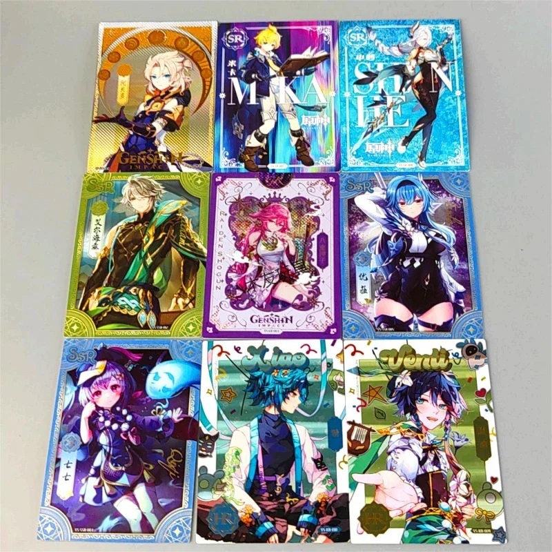 Genshin Impact Anime Game Surrounding Rare Beelzebul Klee Character Collection Card Box Childrens Collection Toys Birthday Gift