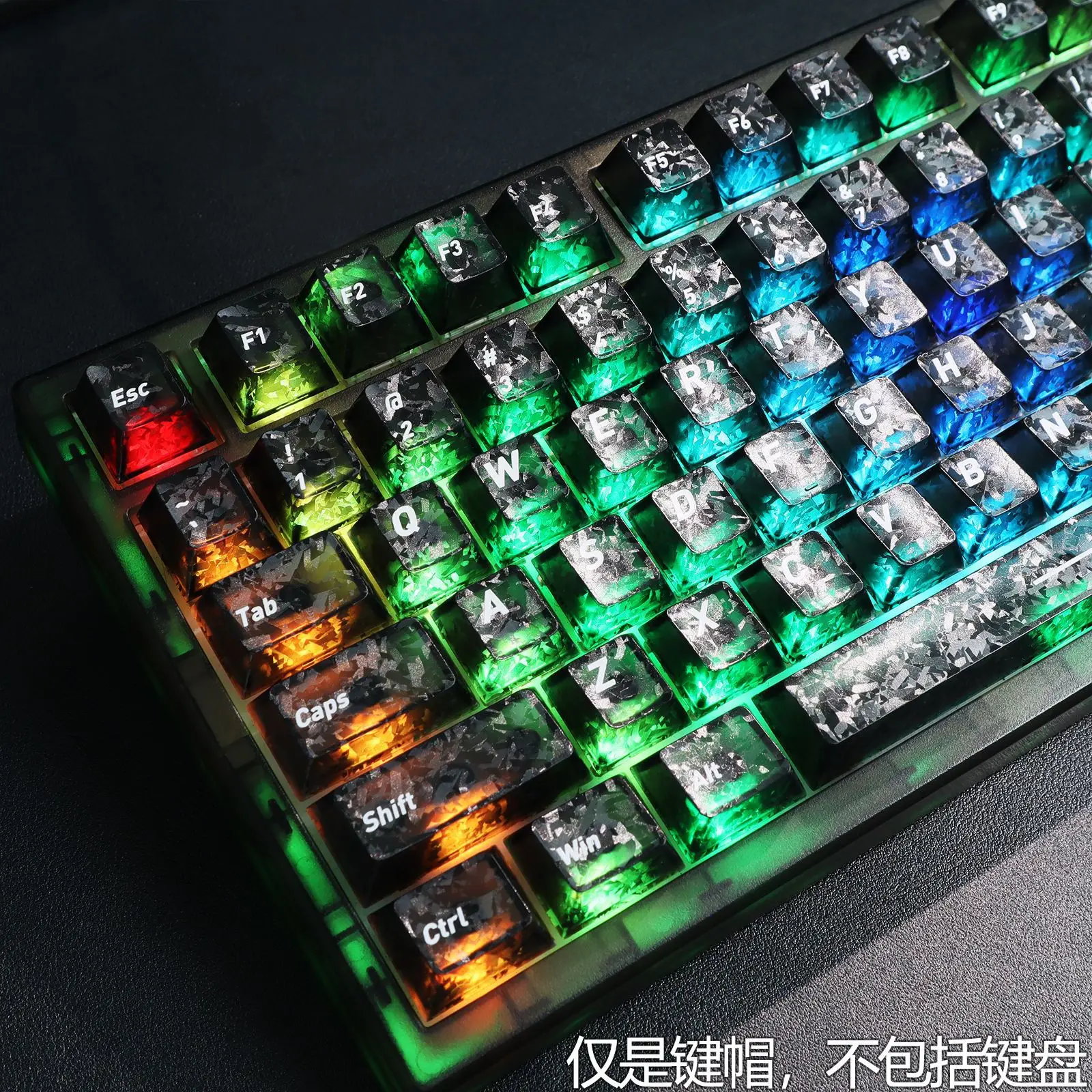 

Carbon Fiber Textured Toner Keycap Original High Fog Transparent Light Non-sticker High-end Universal Personalized Keycap 119