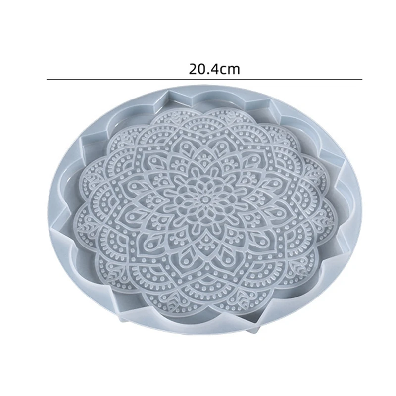 4Pcs Mandala Flower Coaster Mold DIY Epoxy Resin Casting Silicone Mold Home Furnishing Table Decoration Accessories