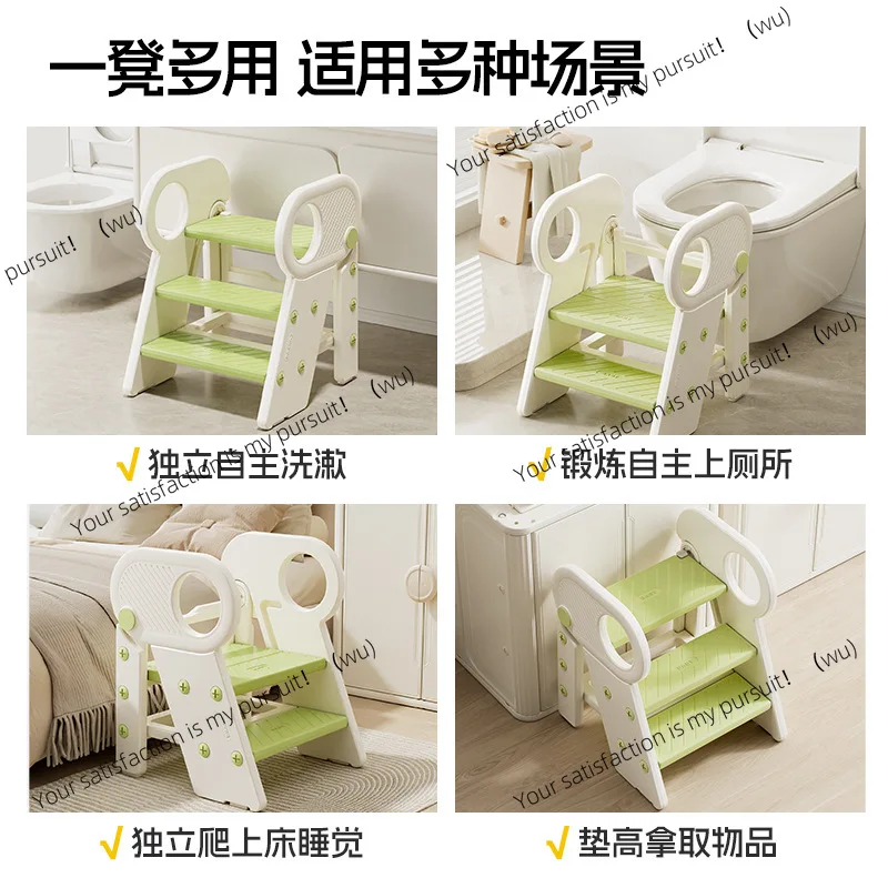 Baby wash hands step stool armrest stool baby staircase washstand step foot step stool wash face ladder fold