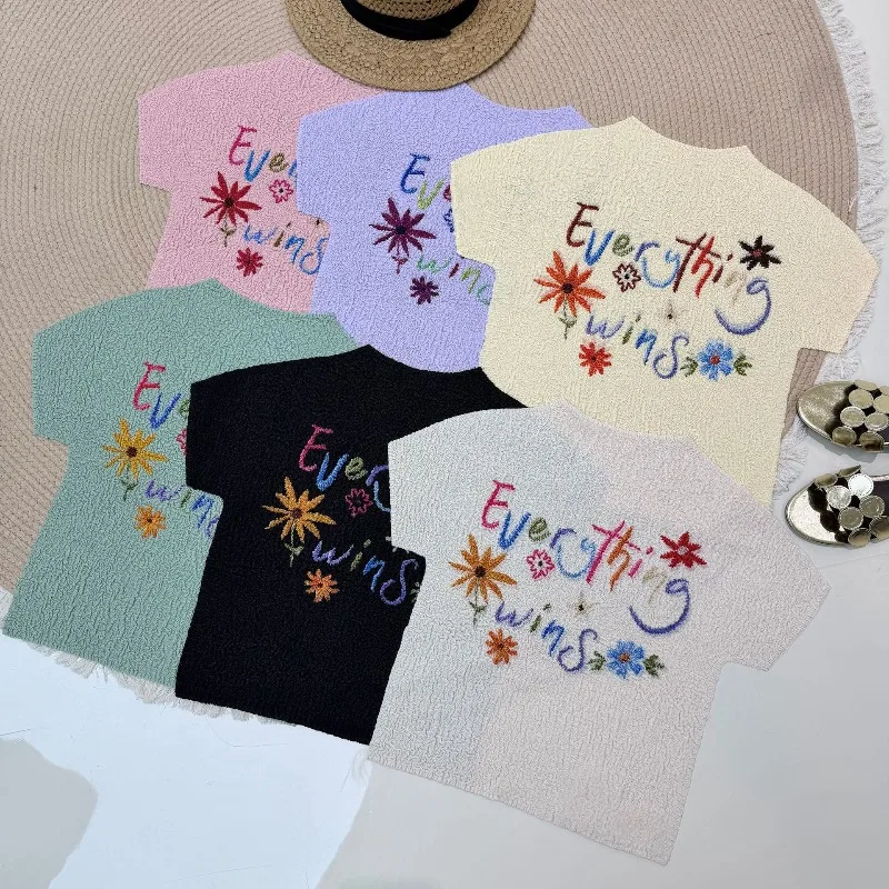 Miyake Pleated Original 2026 Spring/Summer New No-Punch Letter Print Slim Fit Shoulder T-Shirt Elegant Slimming Women's Top