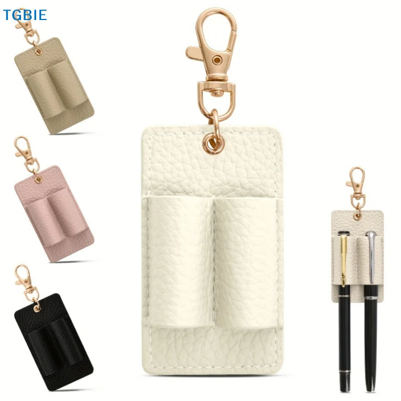 【TL】【SA】Double Portable Pen Holder For Lanyard, Anti-Lost Pen Holder For Badge Keychain, Pocket Lanyard Pen For Nurses, Courier
