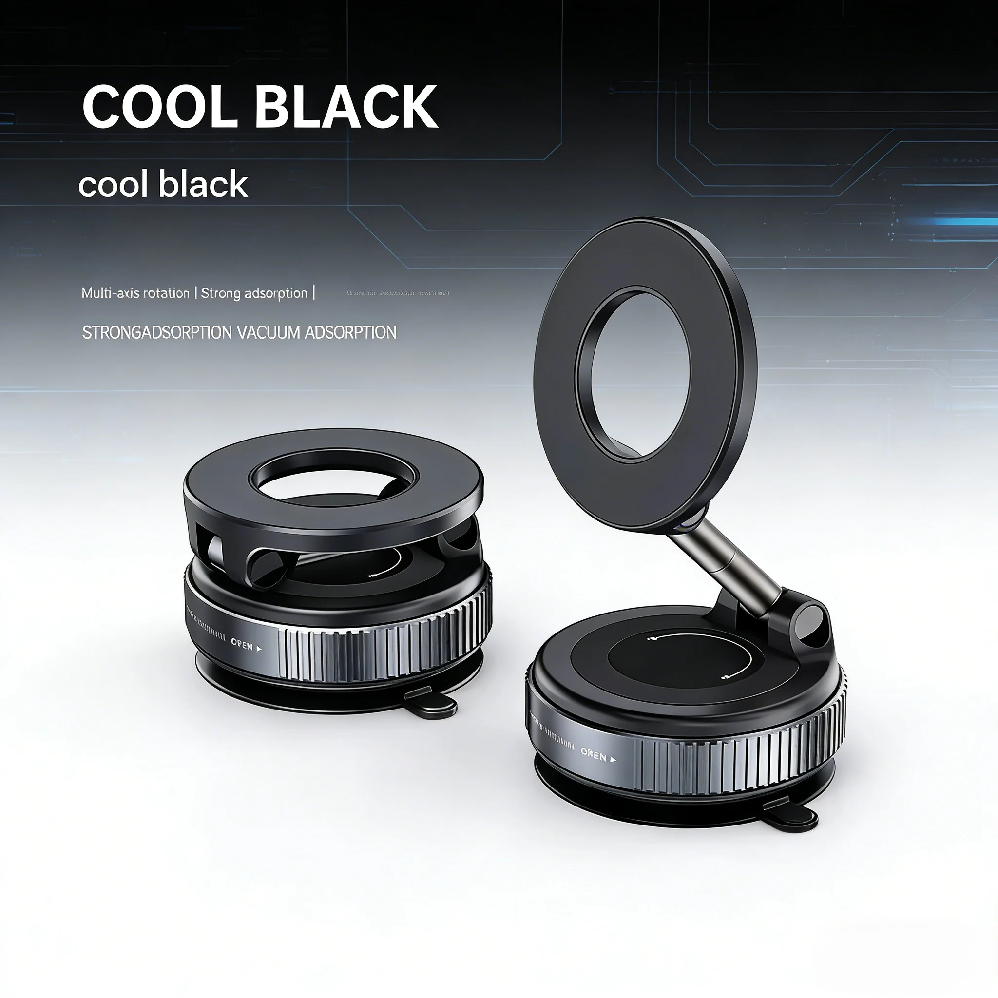 

Car Phone Holder 2025 New Vacuum Adsorption Magnetic Suction Car Navigation Dedicated Suction Cup Car Support