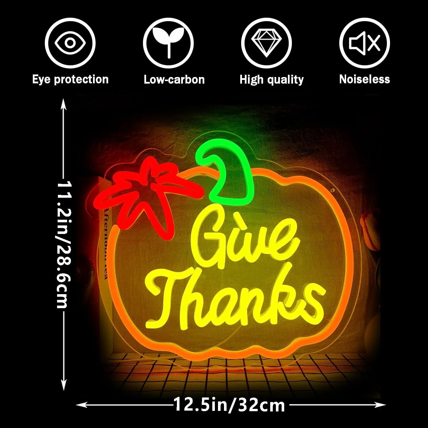 تقديم شكرا LED النيون تسجيل USB عكس الضوء ضوء النيون تسجيل ل غرفة نوم غرفة معيشة حفلة عيد ميلاد هدية جدار ديكور #3