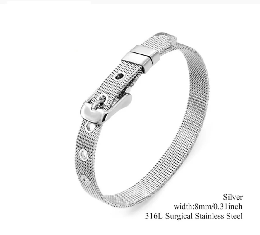 Stainless Steel Lyric Bracelet With Letters Slide Charms With 10pcs Randomly Various Spain Jewelry For Women Kids Gift