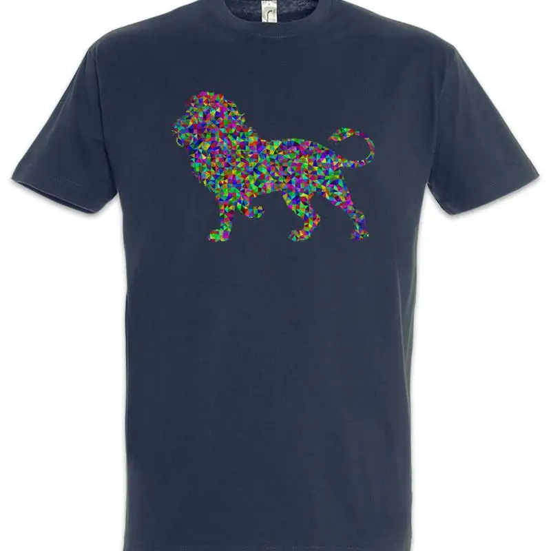 Camiseta con diseño de León de colores, estilo cómic, Techno Rave, Raver, Dance Music