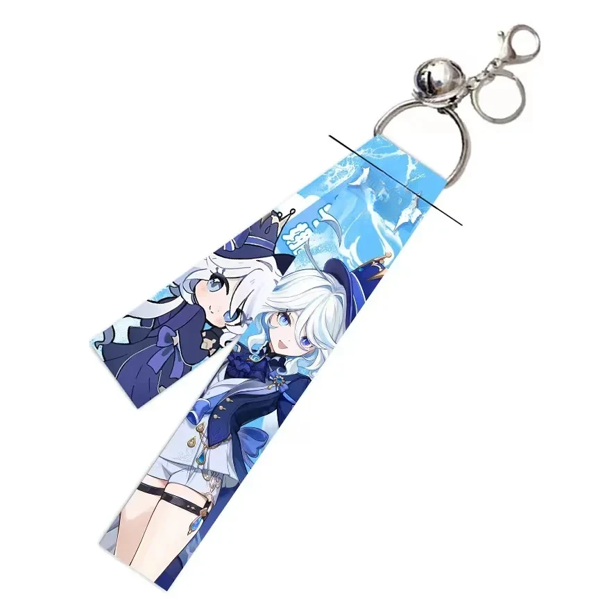 Lanyards Keychain Focalors Furina Raiden Shogun Yae Miko Zhongli wanderer Keqing Xiao Hu Tao Nahida Key Ring