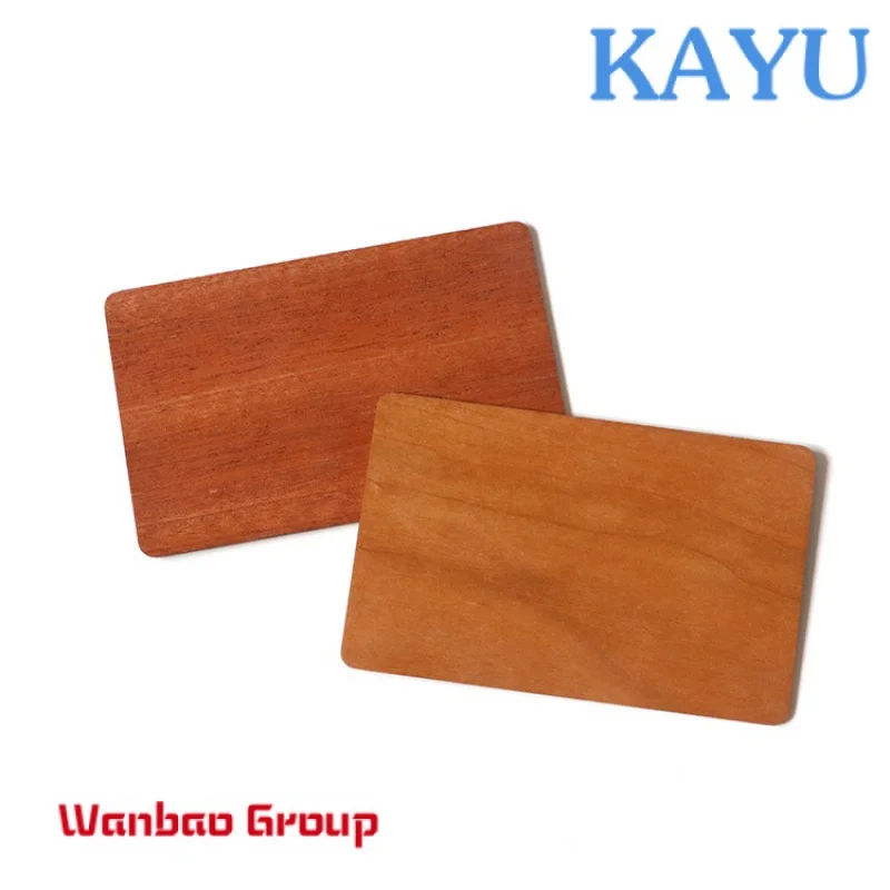 Custom  13.56Mhz NFC wooden business card RFID wooden business hotel key card NFC bamboo business card