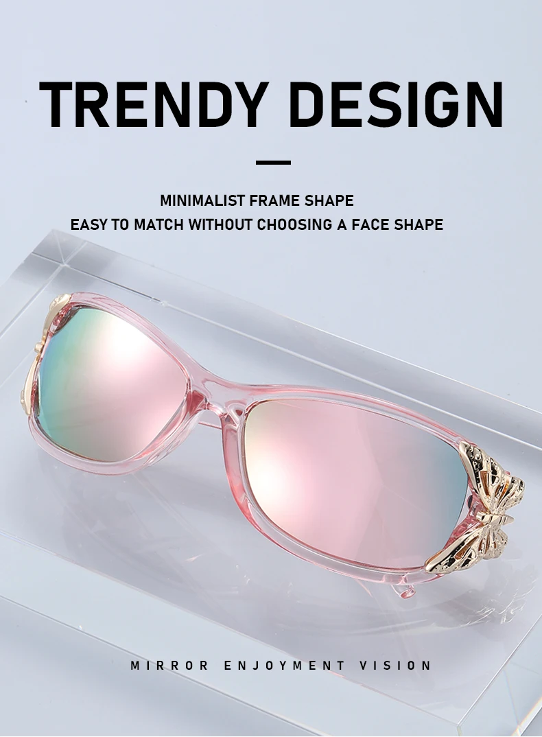 Modische und elegante Schmetterlings-Sonnenbrille für Damen im Freien, UV-Schutz, Sonnenschutz, bunte Sonnenbrille JH3058 – Detail 4