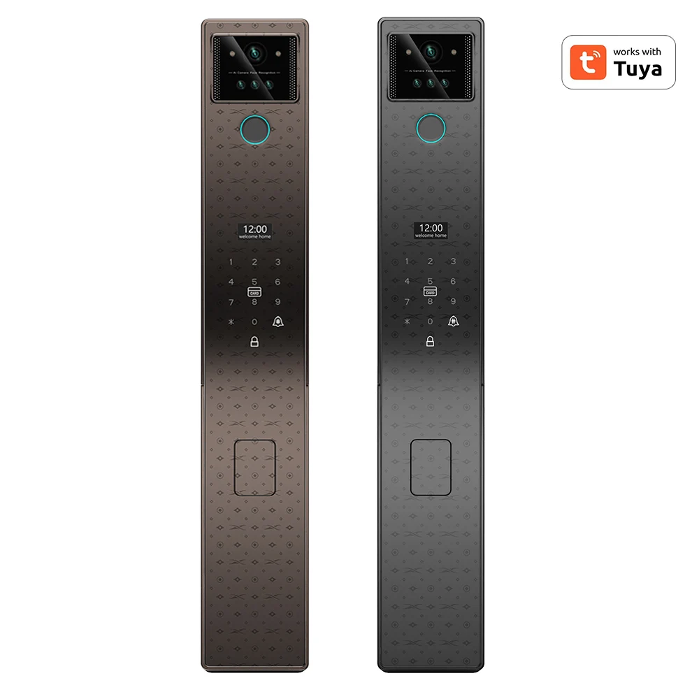 

Full Automatic Tuya APP Intercom Smart ID Face Lock Biometric Fingerprint Password Card 3D Face Recognition Digital Door Lock