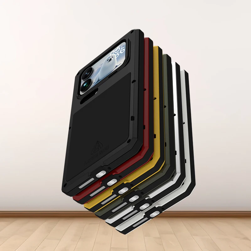 

Чехол для телефона Love Mei для Xiaomi Mi 17, 15, 14, 13, 11, 10 Pro Max, металлический силиконовый защитный корпус военного класса, противоударный, пылезащитный