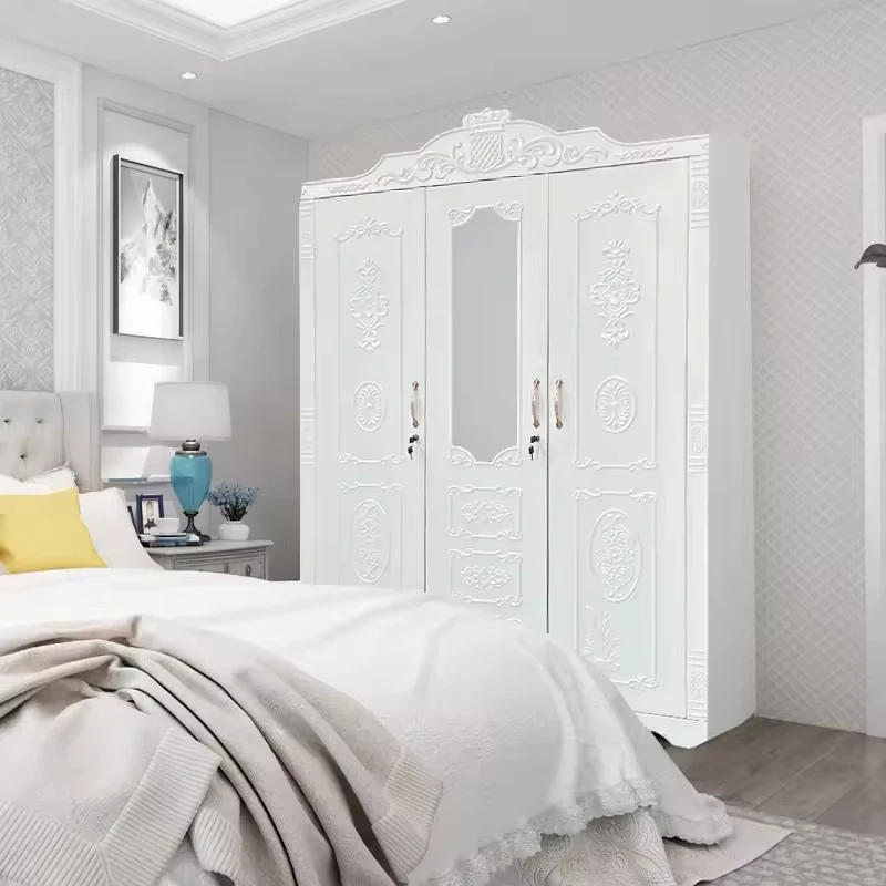 Customized Furniture White Cabinet Storing Rooms Organizing Wardrobes Steel Closet