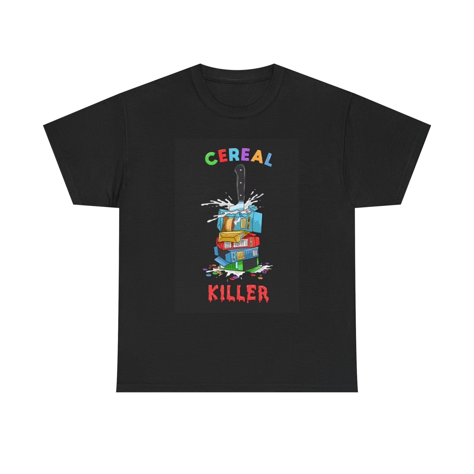 

Cereal Killer Graphic T Shirt Funny Cereal Jokes Vintage Unisex Heavy Cotton Tee