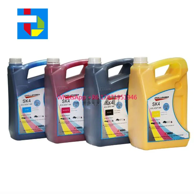 

Hot sales outdoor inkjet printer challenger solvent ink for solvent ink quality(5L/bottle)