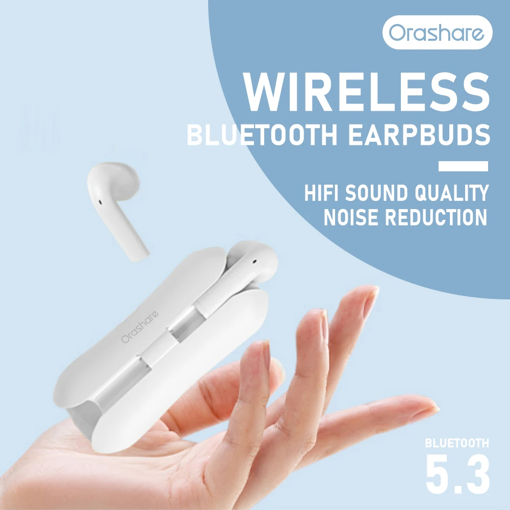 TW01 Bluetooth Earphones High Quality HiFi Sound Earpods Bluetooth Wireless Eerbud Version 5.3 Noise Reduction Wireless Earphone