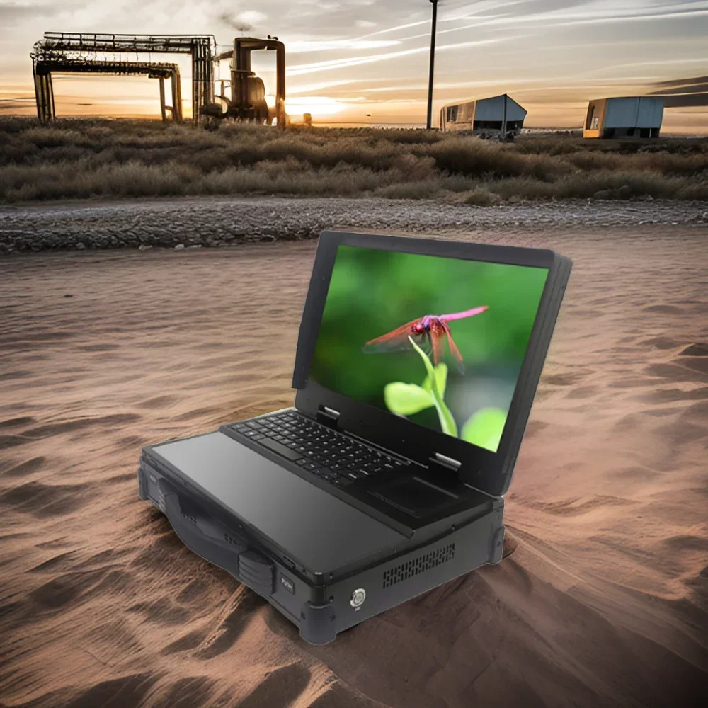 15.6 Inch Portable Industrial Server Computer Aluminum-Magnesium Alloy PC Case DDR4 Memory Enhanced Durability Outdoor Stock
