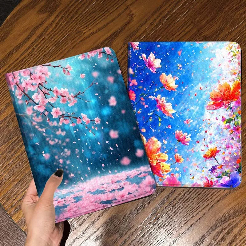 

Flower Art Beautiful For iPad Pro Air Mini 2 3 4 5 6 7 6th 7th 10th 11th 10.2 9.7 10.5 11 Foldable Tablet Case Gift