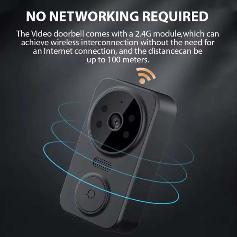 Wireless intercom Doorbell 4.3inch lPS Screen Waterproof High Definition Visual Doorbell Smart Home Security Visual Doorbell