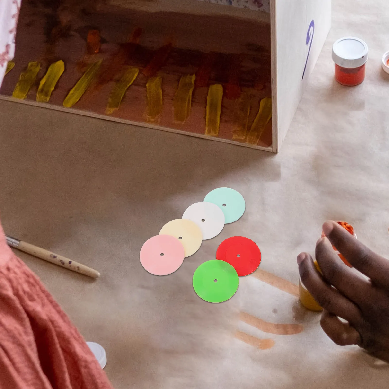 

Набор из 6 миниатюрных декоративных пластинок: реалистичные элементы для мини-домов, прочные, для настольного ландшафтного дизайна и создания сцен