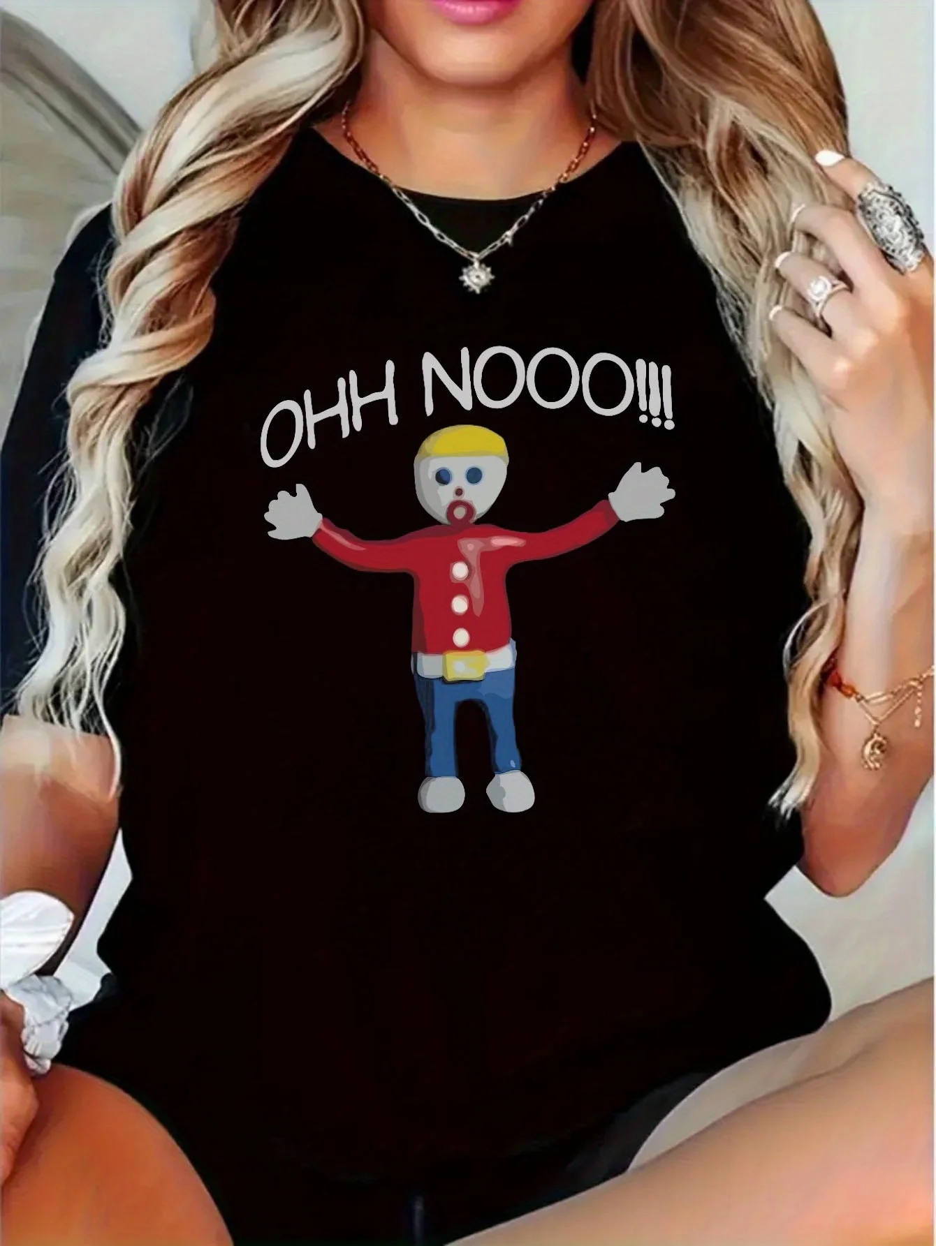 

Fun Graffiti Graphic Printing Summer, Autumn, Winter Men's and Women's Short Sleeved T-shirts Casual Loose Outdoor Street Trendy