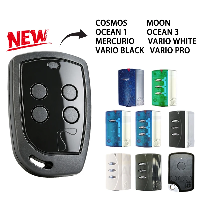 For PUJOL Vario 4U COSMOS MOON OCEAN 1 3 MERCURIO VARIO WHITE BLACK PRO 433.92MHz 433MHz Garage Door Remote Control Opener