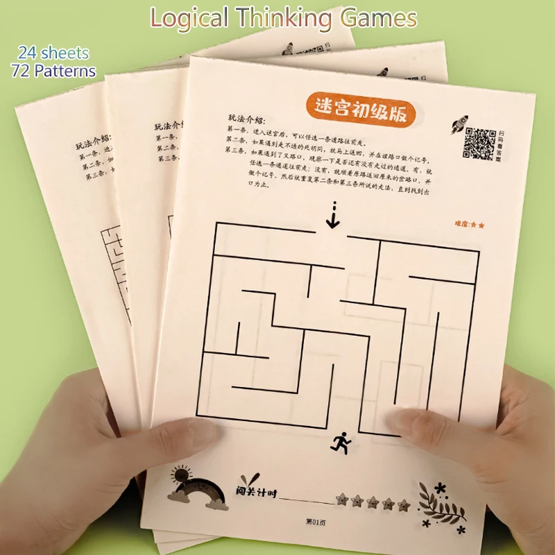 Children Sudoku Maze Books Montessori Toys Pen Control Labyrinth Brain Intelligence Logical Thinking Game Education Toys for Kid