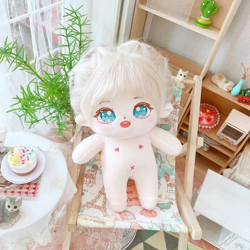 Fashion Plush 20cm Cotton Doll Soft Stuffed Can Be Placed in A Shape Dress Up Dolls Cartoon Anime Plush Doll