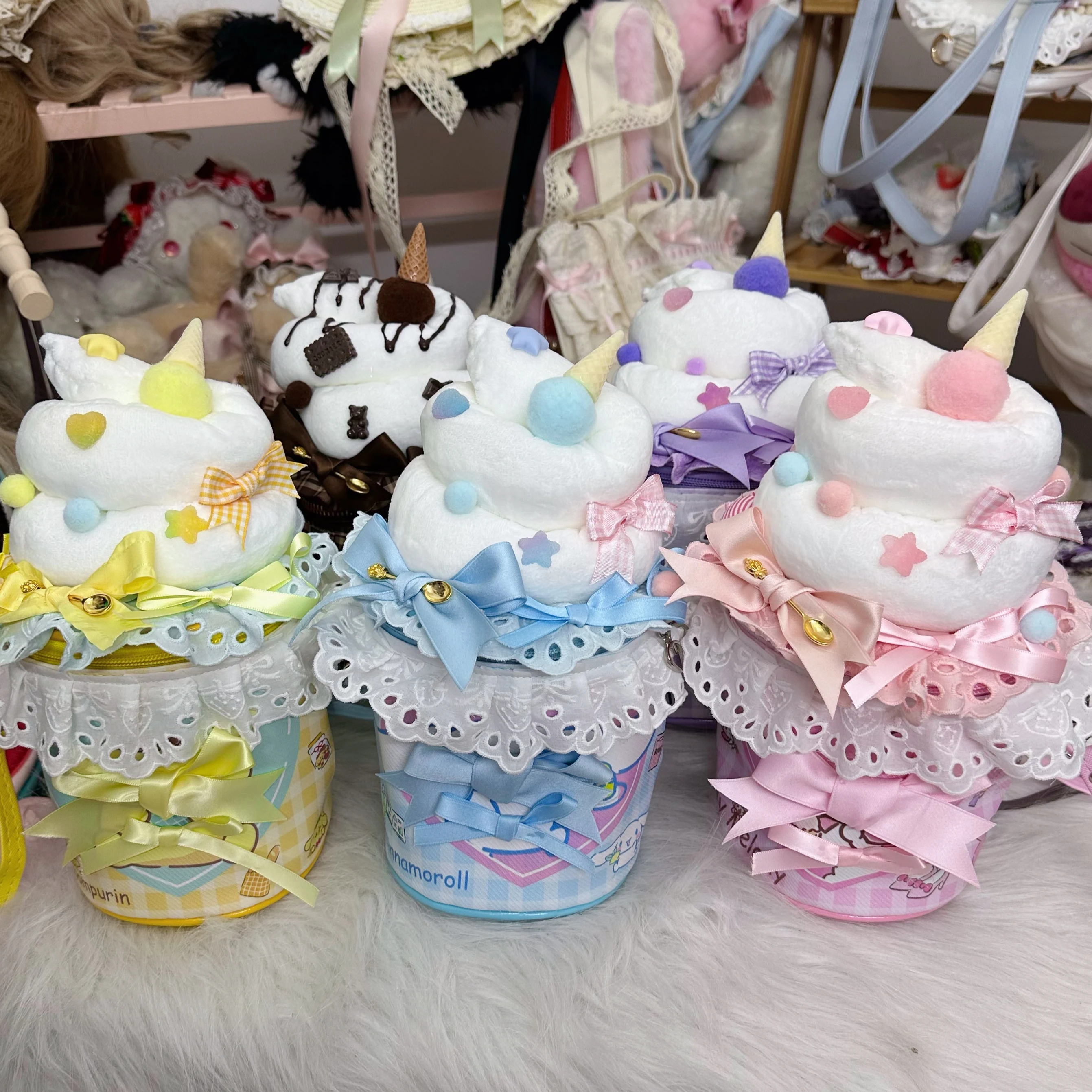 Original Homemade Lolita Element Ice Cream Bucket Bag Cone Bag Crossbody Bag