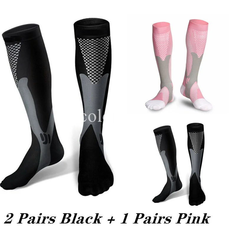 2/3/4 Paar Kompressionssocken Kniehohe Sportsocken Medizinische Pflegestrümpfe Krampfadern Socken Outdoor Radsocken