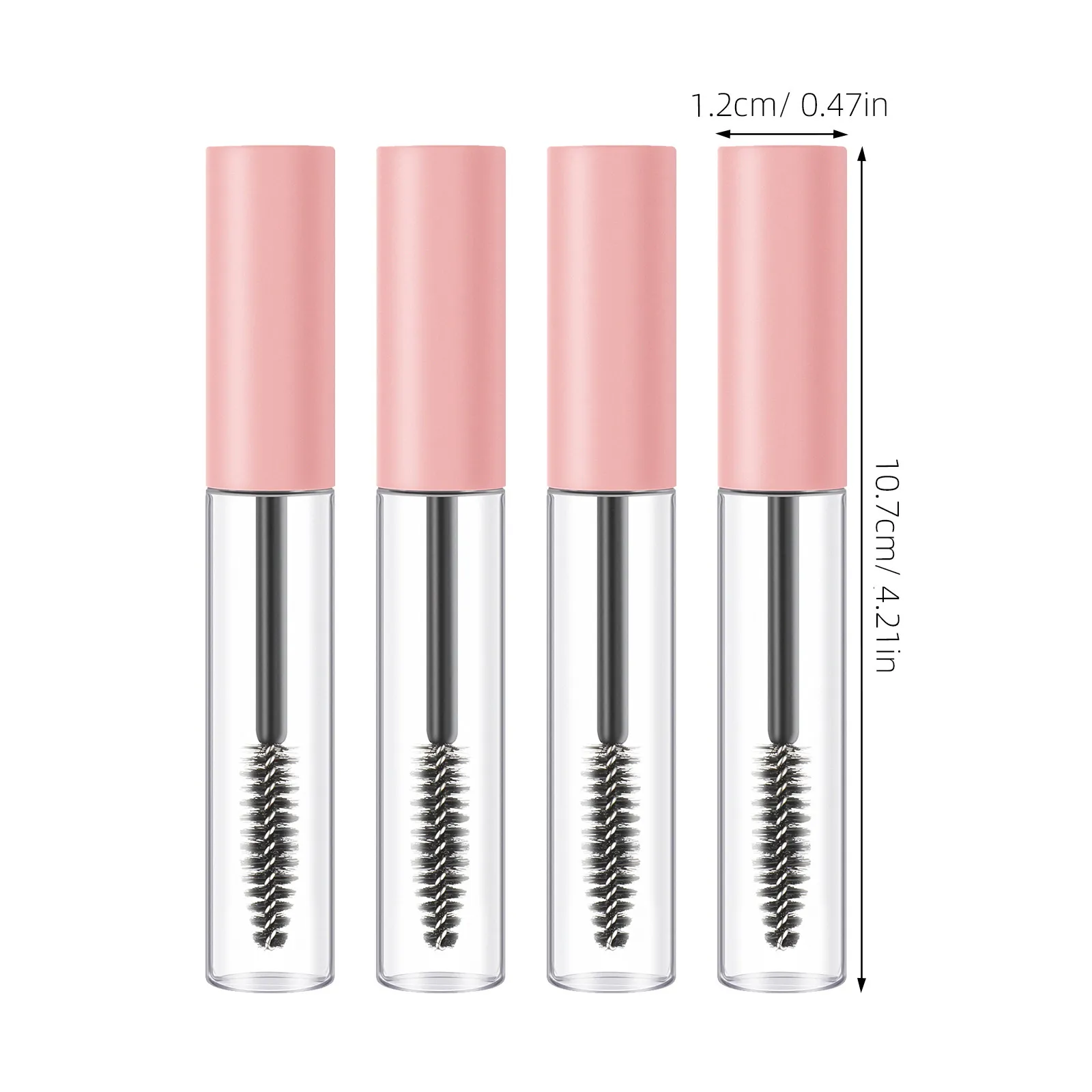 10Pcs Refillable Eyelash Tube Transparent Body Tight Sealing Portable DIY Mascara Bottle Container Mascara Wand