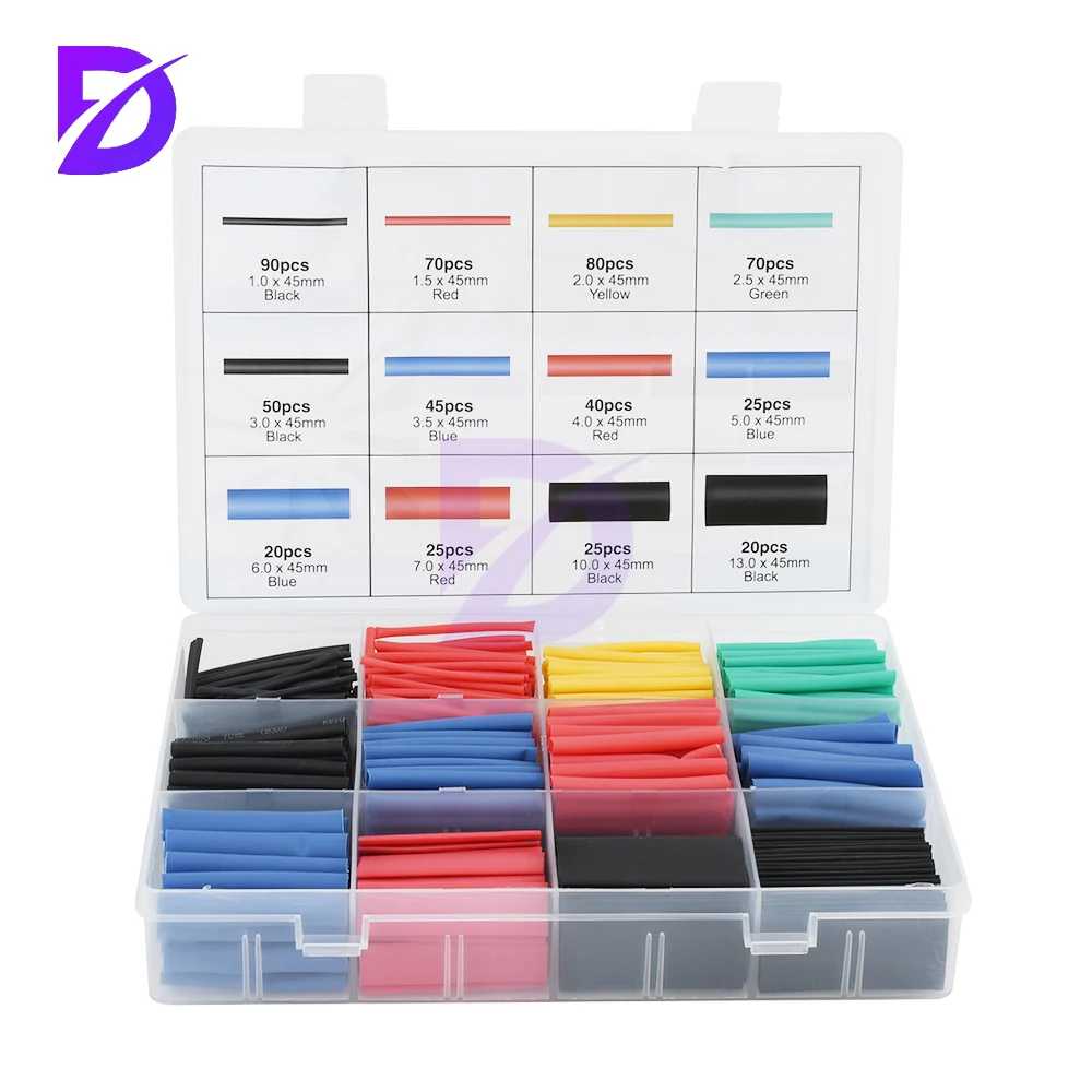 

Heat Shrink Tubing Kit 2:1 Ratio Adhesive Lined Marine Grade Automotive Industrial Shrink Wrap 164 PCS