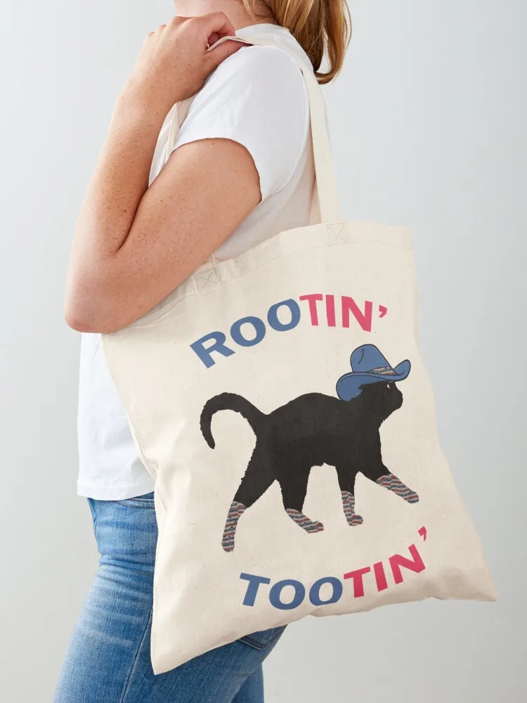 

Rootin Tootin Cowboy Cat Tote Bag custom tote bag custom canvas bag university shopper Lady bags