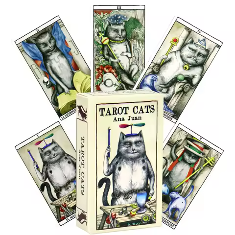 Hot Selling Cats Tarot Leisure Entertainment Card Family Gathering Divination Deck Tarot Board Playing Card Game