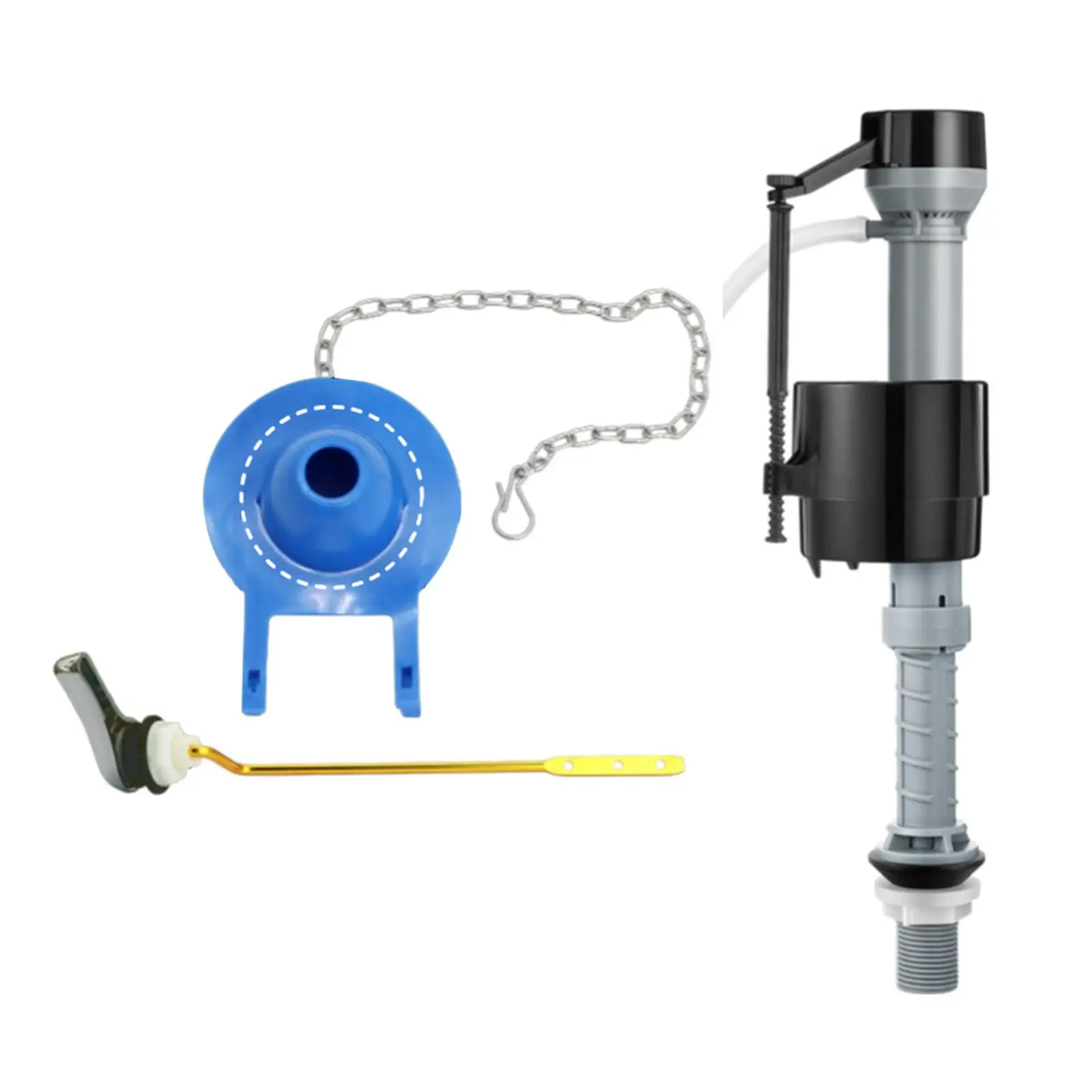 Toilet Fill Valve Toilet Tank Part Height Adjustable Flush Valve Repair Set for Kitchen