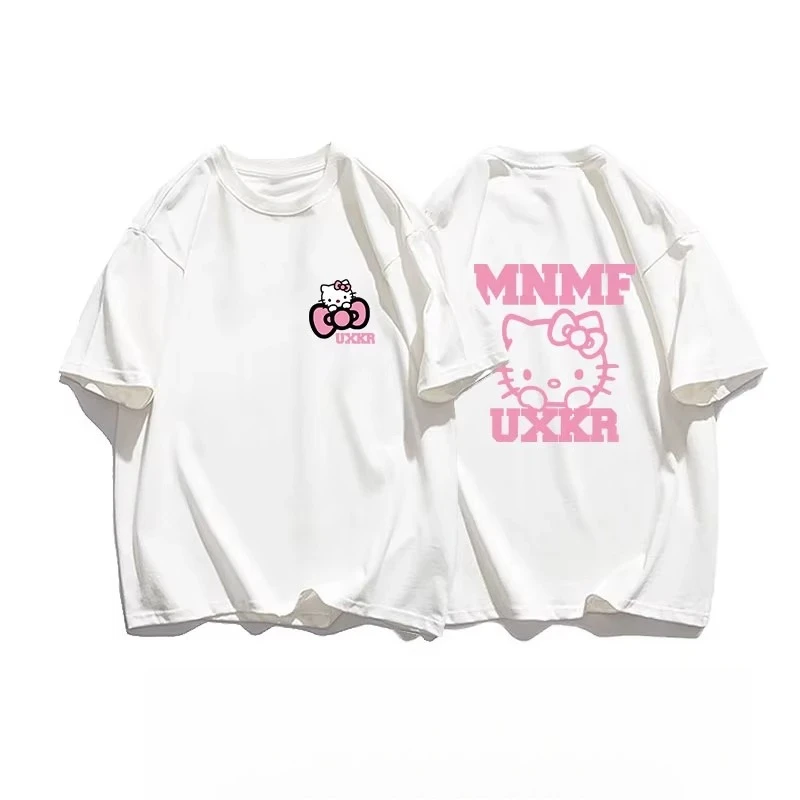 

MINISO 2025 Cute Printed Cotton Casual T-Shirt Women's Summer Y2K Fashion Printed Short Sleeve Printed Tops Women's Comfortable