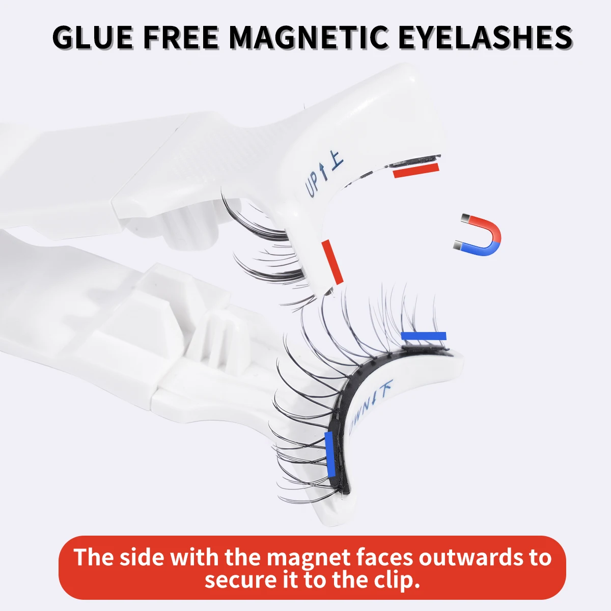 MAGEFY Magnetic Eyelashes with Mirror Applicator Glue Free Reusable Magnetic Lashes Natural Anime Cat Eye Magnetic Lashes Tools