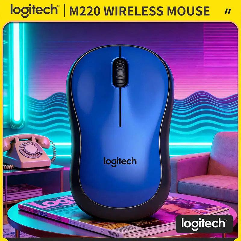 

Беспроводная мышь Logitech M220 Quiet: эргономичная, удобная, с USB-адаптером Nano Dongle, 1000 DPI, плавное отслеживание, для Mac, Windows, Chromebook