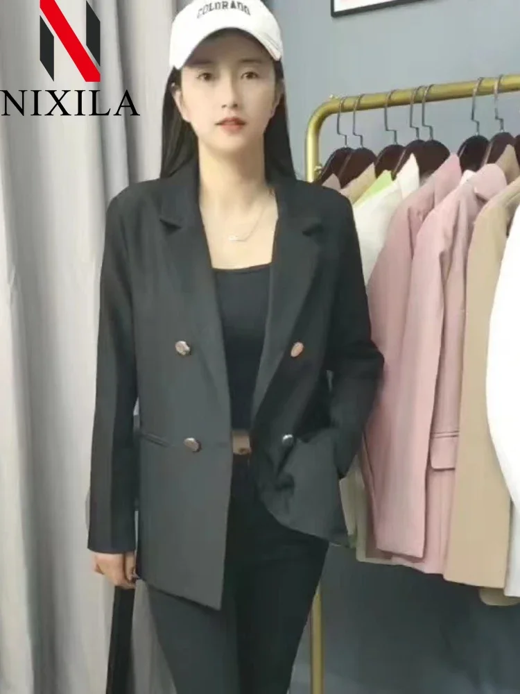 Nuovo in primavera autunno elegante Blazer donna coreano Casual giacca da donna moda cappotti femminili di lusso Splice Office Lady Clothes