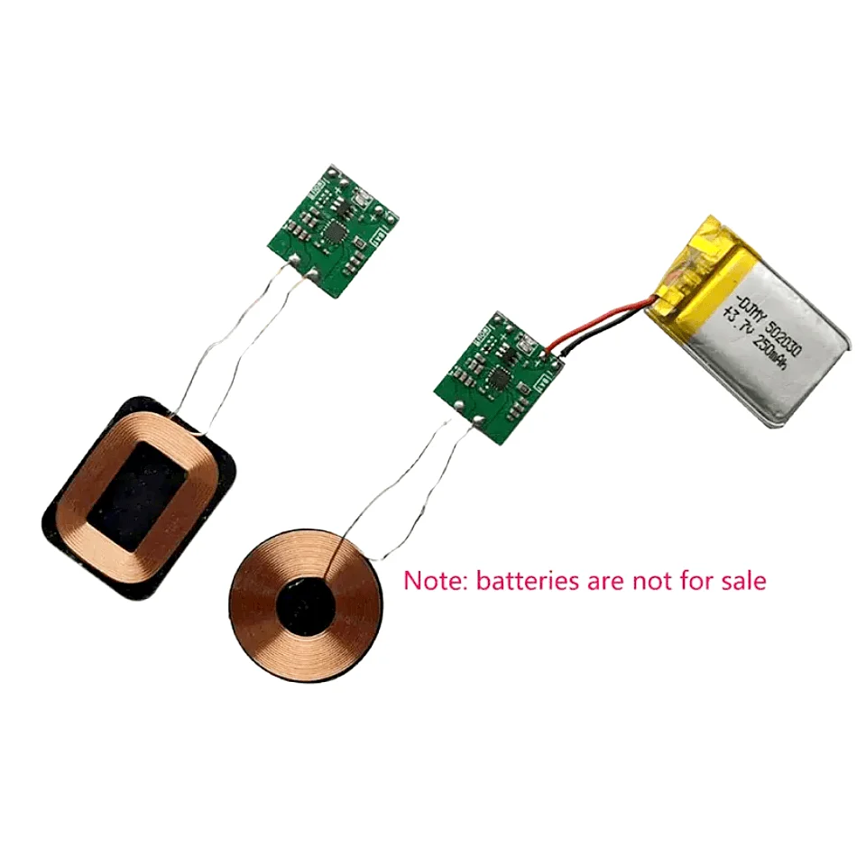 [lithium battery wireless charging] 5W wireless charging receiver module small coil built-in 3.7V modification scheme