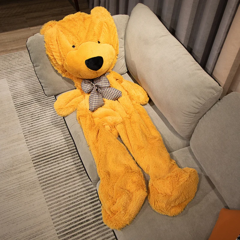 60–140 cm weiches, nicht gefülltes, leeres Teddybär-Haut, großes Umarmungskissen, Tierkissen, Kindergeburtstagsgeschenk, halbfertige Plüschtiere