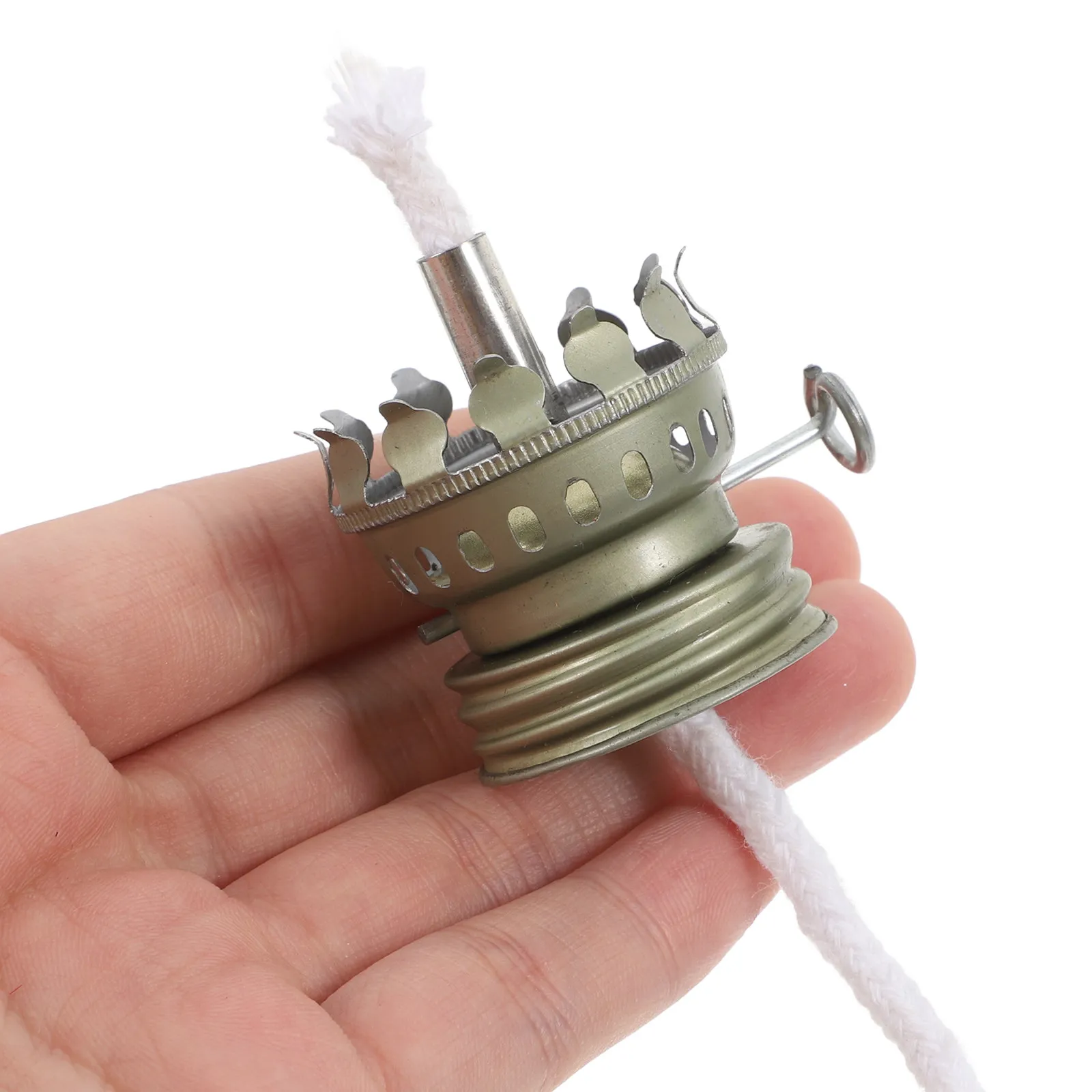 Lamp Dimmer Fitting Aluminum Wick Burner Oil Light Modulator Replacement Parts Farmhouse Fixtures Glass Burner Metal