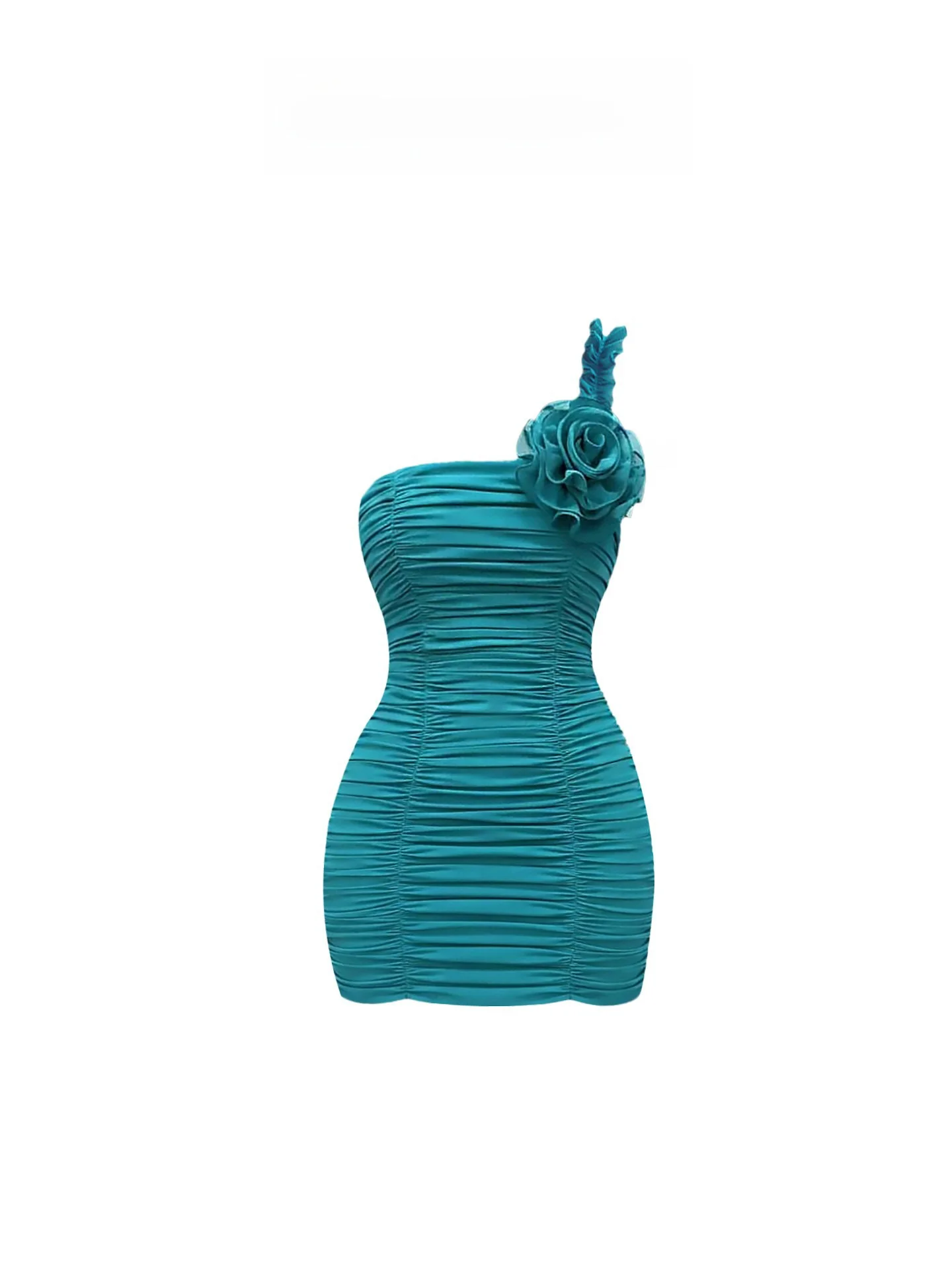 

HEZA Pure Desire 3D Flower Tube Top Dr Women Sexy Slimming Waist Vaion ort Skirt Bustle Sle Svel One-Piece Dr