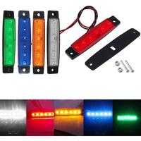 12/24V 6 LED Car Side Marker Lights Turn Signal Lamp Indicators  Universal For Trailers, Trucks, Vans, Buses